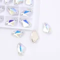 K9 glass sew-on rhinestones, brilliant axe crystal buttons for dress garment DIY crafts. - 57 Crystal Moonlight