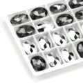 Ovale puntige kristallen strass steentjes zilveren glazen edelstenen voor nail art sieraden. - 13x18 mm 10 stks / 20 Grijs (transparant grijs)