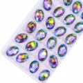 Ovale puntige achterkant kristallen strass steentjes voor nail art sieraden DIY accessoires - 13x18 mm 10 stks / 50 Regenboog AB