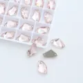Light pink sew-on glass rhinestones, faceted crystal jewels for dress garment clothing DIY crafts. - 56 Light Pink
