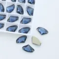 K9 crystal glass axe shape sew-on rhinestones for DIY wedding dress apparel accessories sparkling - 64 Dark Blue