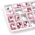 Ovale puntbodem strass steentjes kristal glas diamanten voor DIY nail art sieraden - 13x18 mm 10 stks / Lichtroze