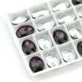 Ovale puntneus strass steentjes zilverkleurig amethist nail art DIY sieraden decoratie - 13x18 mm 10 stks / 03 Violet
