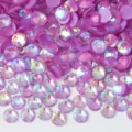 Purple AB Flatback Rhinestones Glass Crystals for Nail Art & DIY Phone Case Decor - 117 Fluorescent Deep Purple AB / SS3 Approx. 1440 Pcs / 1.3-1.4mm