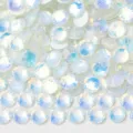 White AB flatback glass rhinestones for DIY nail art and phone case decoration. Sparkly crystals. - ss6 (1.9-2.0mm) 1440 Pieces / 150 Luminous White Opal