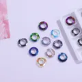 Iridescent angel ring nail art rhinestones, glass charms for DIY jewelry and clothing items. - Random Mixed Colors