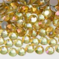 Wholesale colorful flatback crystal rhinestones for DIY crafts, sparkling glass diamond gems. - ss3 (1.3-1.4mm) 1440 Pcs / Phantom Yellow