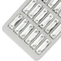 Clear glass sew-on rectangular flatback rhinestones for bridal dress DIY clothing decoration. - 7x21mm 24 Pcs/Pack / Clear White