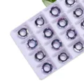 Round angel ring iridescent hollow nail art crystal rhinestones for DIY crafts shoes and accessories - 20mm 9 Pcs/Pack / 01 Pink Purple