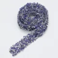 Purple rhinestone ribbon trim for DIY crafts shoes bags clothing accessories detail shot - 12 Deep Blue