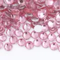 Pink flatback rhinestones for DIY nail art and phone case decoration craft accessories. - New Light Pink