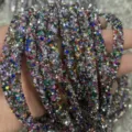 6mm tubo di strass in resina corda di cristallo AB flessibile brillante per bricolage - 11 Colori misti