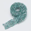 Blue resin rhinestone strip detail, sparkling crystal diamond sticker close-up for crafts. - 15 Lake Blue with Silver Base