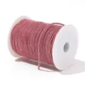 Pink 6-row rhinestone cord crystal trim on spool for DIY crafts, shoes, and hair accessories. - Rose Red