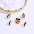 Goldene Strass-Abstandshalter Perlen für DIY Schmuck, bunte Rad-Charms, 1 Stück - Gemischte goldene Strasssteine
