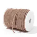 Champagne 6-row rhinestone chain roll, sparkling crystal trim for apparel and DIY crafts. - Champagne