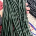 Dark green rhinestone cord 6-row full diamond rope for apparel shoes DIY craft accessory - Dark Green