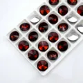 Round pointback glass rhinestones, dark red and silver sparkling crystal gems for DIY crafts. - Reddish Brown