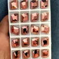 Farbverlauf Vulkan unregelmässige Eis Handnäh Strasssteine für DIY Kleidung und Accessoires. - 45 Roségold