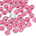 Pink round acrylic claw rhinestones for DIY handmade garment accessories and sewing crafts. - July Ruby