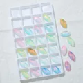 Kleurrijke markies flatback strass steentjes voor DIY ambachten, trouwjurken en accessoires. - Gemengd opaal mocha