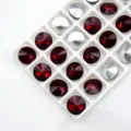 Round pointed back glass rhinestones for jewelry making DIY craft crystal gems wholesale lot. - Deep Red