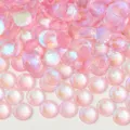 Pink flatback glass rhinestones SS30 6.5mm for DIY nail art, phone cases, and crafts decor. - SS10 Approx 1440 Pcs (2.7-2.9mm) / 101 Aurora Pink