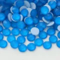 Blue flatback rhinestones crystal gems for nail art DIY phone case crafts detail shot. - SS16 (3.8-4.0mm) Approx. 1440 Pcs / 129 Fluorescent Blue