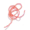Tubo de malla con purpurina rosa 6mm cordón de diamantes de resina accesorio DIY - N.º 12 rojo anaranjado