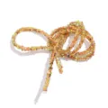 Tubo de resina con diamantes de imitación de 6mm cordón DIY para ropa gorros accesorios de pelo - Café