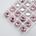 Pink crystal glass rhinestones pointed back sparkling gems for DIY jewelry making crafts - Pink