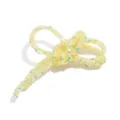 Tubo de malla de diamantes de resina brillante 6mm ribete flexible para manualidades pelo DIY - 15 amarillo claro