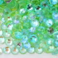 Strass rotondi piatti in vetro iridescente per nail art brillante e decorazioni fai da te. - 253 Verde chiaro aurora