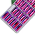 Long rectangular sew-on glass crystal rhinestones with dual holes, AB color sparkling DIY. - 38 Rose Red AB