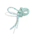 Tubo flexible resina azul claro 6mm, accesorio DIY para el pelo y manualidades brillantes. - 17 Azul lago brillo dorado