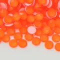 Round fluorescent flatback rhinestones crystal DIY nail art phone case accessories - SS16 (3.8-4.0mm) Approx. 1440 Pcs / 126 Fluorescent Orange-Red