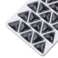 Black triangle sew on rhinestones flatback crystals DIY clothing accessories sparkly gems - 16mm, 30 Pcs/Pack / Black
