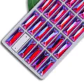 Rectangle sew on glass rhinestones with AB color double holes diy garment crafts decoration. - 39 Dark Red AB