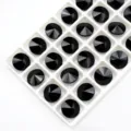 Black point-back faceted glass rhinestone crystal satellite UFO stones for jewelry DIY. - Black