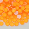 Round fluorescent orange flatback rhinestones gems for phone case nail art DIY craft 100c - 127 Fluorescent Orange-Yellow