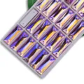 Glass sew-on crystals rectangular AB flatback rhinestone stones for DIY crafts clothing decoration - 37 Pink AB