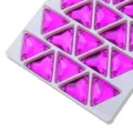 Strass triangolari rosa vivo da cucire cristalli per accessori di abbigliamento DIY top - Rosso Rosa