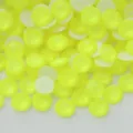 Fluorescent yellow flatback rhinestones for DIY phone case nail art and crafts decoration. - 130 Fluorescent Lemon Yellow