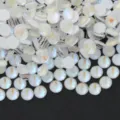 Flatback crystal rhinestones AB white gems for DIY nail art phone case decor pack 100pcs - 123 Fluorescent White AB
