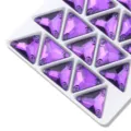 Cristalli di strass triangolari viola da cucire retro piatto accessori per abbigliamento DIY - Viola