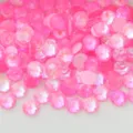 Neon pink flatback rhinestones for nail art, phone case decoration and DIY crafts supplies. - Fluorescent Pink AB