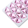 Strass triangolari rosa da cucire piatti cristalli accessori per abbigliamento variante. - Rosa