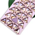 Strass triangolari da cucire cristalli piatti per accessori di abbigliamento fai da te variante. - Champagne Oro