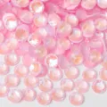 Pink AB flatback rhinestones for nail art DIY phone case and resin craft decoration. - 191 Luminous Light Pink AB