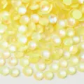 Yellow glass flatback rhinestones for DIY nail art and phone case decoration accessories sparkling crystals - ss6 (1.9-2.0mm) 1440 Pieces / 193 Glow in the Dark Light Yellow Fluorescent AB